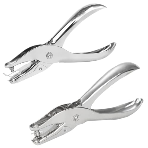 NJCXOLA 2pcs Einzellochstanze, Rundloch Lochzange, Metall Stanzzange, für Papier, Fotos, Grußkarten, Karten (3mm/6mm) von NJCXOLA