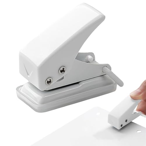 NJCXOLA Tragbarer Mini Einzellocher für Büro, Weiß, Schule und DIY Projekte, Locher für Ordner, Motivstanzer Kreis, Ideal für Fotoalben, Souvenirs und Lesezeichen NJCXOLA Tragbarer Mini Einzellocher für Büro, Weiß, Schule und DIY Projekte, Locher für Ordner, Motivstanzer Kreis, Ideal für Fotoalben, Souvenirs und Lesezeichen von NJCXOLA