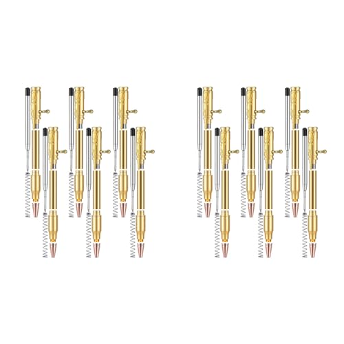 NJTHNTJR Set mit 12 Schlanken Stiften, Mehrfarbiges Drehstift-Set Aus mit Nachfüllschaft, Anschraubbarem Kugelschreiber zum Selbermachen, Drehgelenk Aus von NJTHNTJR