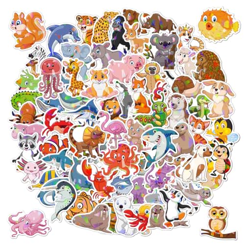 Sticker Kinder, 100 Stück Tiere Aufkleber Set Cartoon Tier Aufkleber Wasserfeste Vinyl Stickers für DIY Dekoration Graffiti Style Decals Sticker für Tagebuch Laptop Skateboard Sticker Kinder, 100 Stück Tiere Aufkleber Set Cartoon Tier Aufkleber Wasserfeste Vinyl Stickers für DIY Dekoration Graffiti Style Decals Sticker für Tagebuch Laptop Skateboard von NKVCMBA