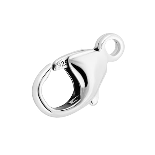 NKlaus 1 x Kettenverschluss Karabiner 925 Silber Ersatzverschluss 10mm für Silberketten 15233 von NKlaus