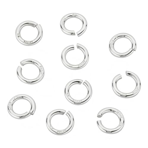 NKlaus 10 x Öse 925 Silber 2,5mm Biegeringe für Silberketten Verbindungsringe Ersatzteil DIY 15240 von NKlaus