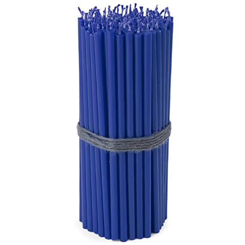 NKlaus - 100x Stabkerzen blau Rußfrei Tropffrei dünn L 16cm Premium Paraffinwachs 36112 von NKlaus