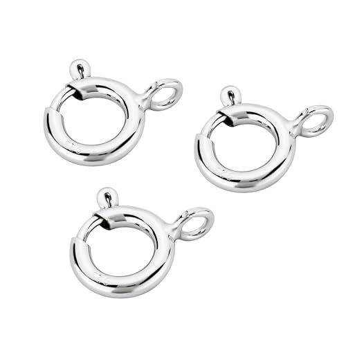 NKlaus 3 x Kettenverschluss Federring 925 Silber Ersatzverschluss 10mm für Silberketten 15228 NKlaus 3 x Kettenverschluss Federring 925 Silber Ersatzverschluss 10mm für Silberketten 15228 von NKlaus