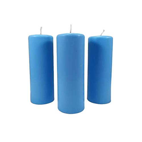 NKlaus 3x Stumpenkerze rustikal - Höhe 95mm - Ø34mm - Paraffinwachs - Tropfkerze hellblau 36357 NKlaus 3x Stumpenkerze rustikal - Höhe 95mm - Ø34mm - Paraffinwachs - Tropfkerze hellblau 36357 von NKlaus