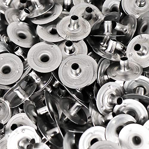 NKlaus 50 DOCHTFUß Ø 3,0mm Teelichtdocht Metallfüß Kerze Kerzendocht Standplättchen Kerzenwachs für Glasfaserdocht Baumwolldocht bis 3,0mm H: 6,4mm 4173 von NKlaus