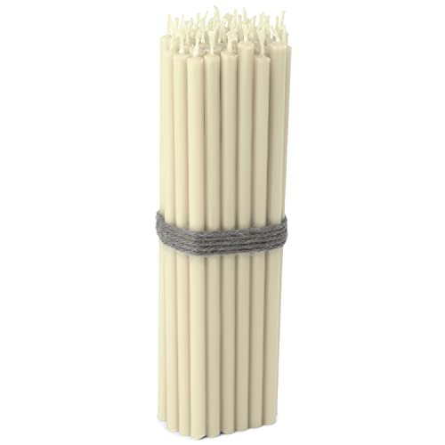 NKlaus - 50x Altarkerzen Weiß 16 cm Hoch Rußfrei Tropffrei Dünn Premium Paraffinwachs Stabkerzen Lange Brenndauer 50 Stück 36117 [Energieklasse A+] von NKlaus