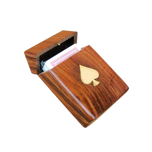 NKlaus Kartenbox mit Klappdeckel inklusive Kartenspiel, 11x7,5x3,5cm – Nautische Deko, Praktische Kartenbox 15969 von NKlaus
