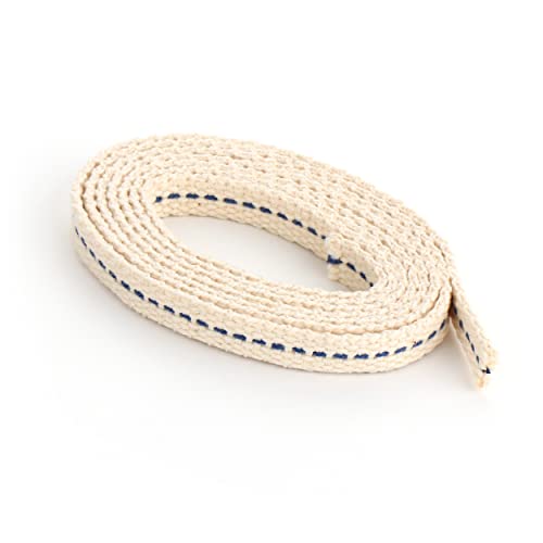 NKlaus Set 2x1 Meter 8mm 100% Natürliche Baumwolle Lampendocht flach Litzendocht Laternendocht für Ölbrenner Öllampe mit gereinigtem Petroleum 40268 NKlaus Set 2x1 Meter 8mm 100% Natürliche Baumwolle Lampendocht flach Litzendocht Laternendocht für Ölbrenner Öllampe mit gereinigtem Petroleum 40268 von NKlaus