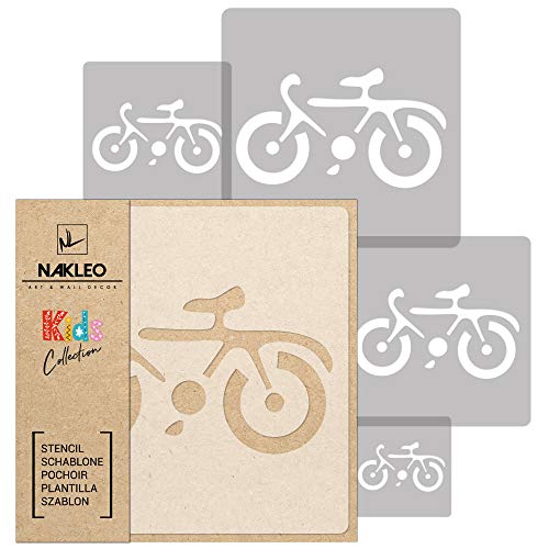 NAKLEO Schablonen Malen für Kinder, 5 Stück Set 9x9 bis 34x34cm Radfahren Fahrrad Berg, Wiederverwendbare Kunstoff Kinderzimmer Malvorlage Raumdekoration, Basteln DIY Wand Möbel Papier NAKLEO Schablonen Malen für Kinder, 5 Stück Set 9x9 bis 34x34cm Radfahren Fahrrad Berg, Wiederverwendbare Kunstoff Kinderzimmer Malvorlage Raumdekoration, Basteln DIY Wand Möbel Papier von Nakleo