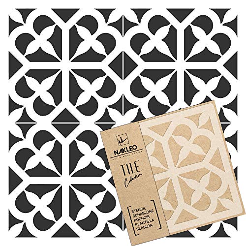 AVOLA Wiederverwendbare Kunststoff-Schablone Fliese / / Marokkanische Geometrische / / Boden Wand (10x10cm) von NL NAKLEO Art & Wall Decor