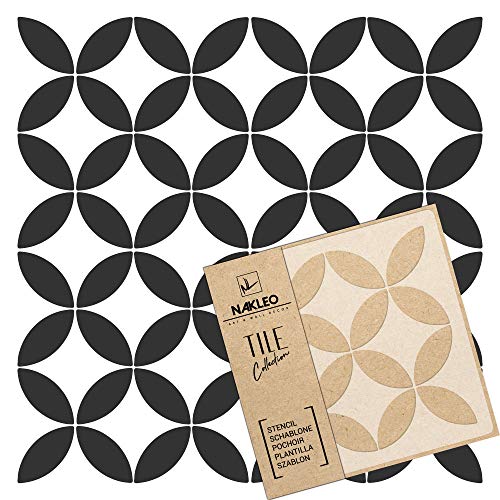 CABRIL Wiederverwendbare Kunststoff-Schablone Fliese / / Marokkanische Geometrische / / Boden Wand (10x10cm) von NL NAKLEO Art & Wall Decor