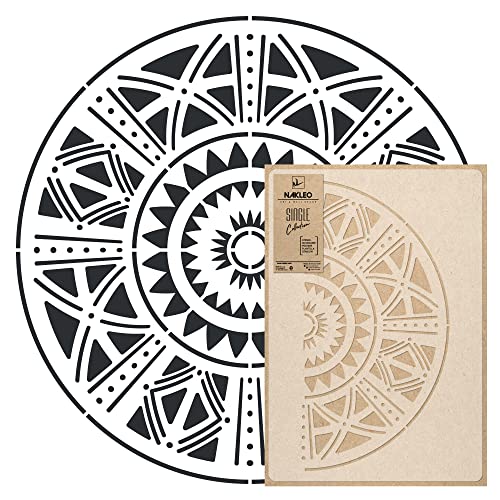 Wiederverwendbare Wandschablone aus Kunststoff // Afrikanischer Mandala // Muster Schablone Vorlage (Durchmesser 59cm) von Nakleo