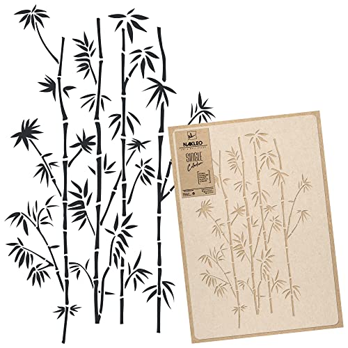 Wiederverwendbare Wandschablone aus Kunststoff // Bambuskriechpflanzen // Muster Schablone Vorlage (45x65cm) von NL NAKLEO Art & Wall Decor