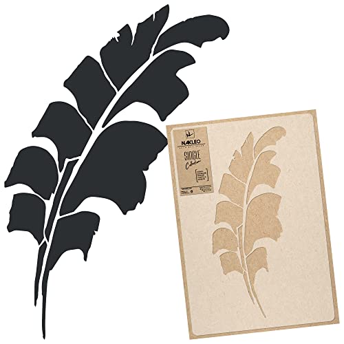 NAKLEO Blumen Große Malschablonen 43x64 cm, Tropisches Blatt Bananenblatt Muster, Wiederverwendbare Kunststoff Wandschablone, Dekoration DIY Handwerk, Holz Wand Stoff Stein von Nakleo