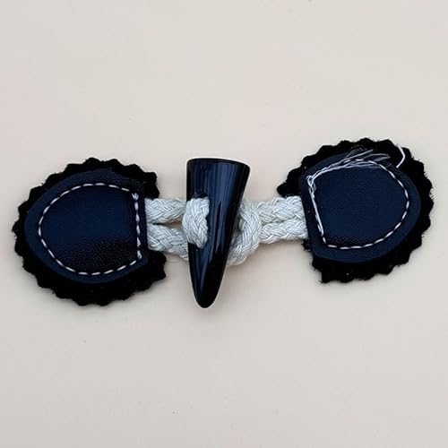 NLDWA 10–14 cm 5 Paar Leder-Horn-Kippverschlussknöpfe für Kinder, Leder-Kippknopf zum Aufnähen, Knebelverschluss für Mantel, Kleid, Jacke NLDWA 10–14 cm 5 Paar Leder-Horn-Kippverschlussknöpfe für Kinder, Leder-Kippknopf zum Aufnähen, Knebelverschluss für Mantel, Kleid, Jacke von NLDWA