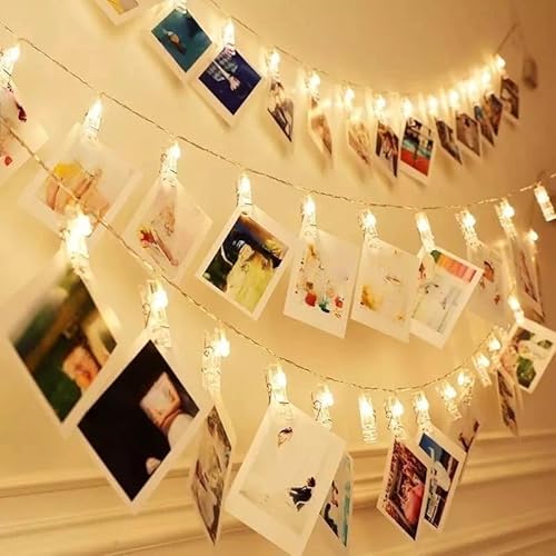 NLINIOZWN LED Stern Ambient Light Ball Light Strings Kleine Dekorative Lichter für Geburtstag Schlafzimmer Dekoration (Der Clip Warmweiß, 6 m 40 Lichter USB) von NLINIOZWN