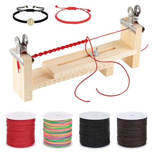 NLONLL Holz Armband Hersteller Verstellbare Paracord Jig Armband Maker Holz Bracelet Maker mit 4 Roll Flechtgarn und 2 Klammer Paracord Zubehör Armbänder Knüpfen Set für DIY Knotter Werkzeuge NLONLL Holz Armband Hersteller Verstellbare Paracord Jig Armband Maker Holz Bracelet Maker mit 4 Roll Flechtgarn und 2 Klammer Paracord Zubehör Armbänder Knüpfen Set für DIY Knotter Werkzeuge von NLONLL