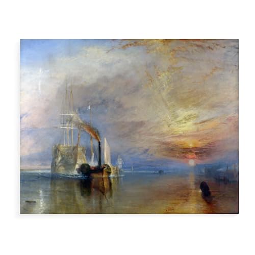 Malen Nach Zahlen Erwachsene Mit Rahmen Landschaften - Berühmte Gemälde Joseph Mallord William Turner - The Fighting Temeraire Tugged - 40X50Cm Leinwand Kinder,B12 von NNALEGS