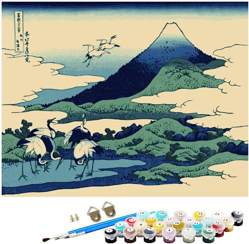 NNALEGS Malen Nach Zahlen Erwachsene Japanische Landschaft 40X50Cm Malen Nach Zahlen Leinwand Kinder Berg Fuji Malen Nach Zahlen Anfänger Set Groß,C27 von NNALEGS
