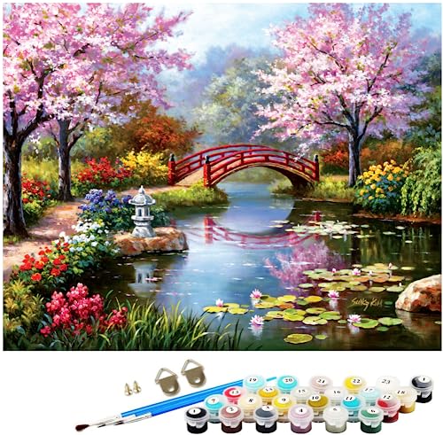 NNALEGS Malen Nach Zahlen Erwachsene Mit Rahmen Japanische Landschaft 40X50Cm Malen Nach Zahlen Leinwand Kinder Gartenbrücke Malen Nach Zahlen Anfänger Set Groß,C11 NNALEGS Malen Nach Zahlen Erwachsene Mit Rahmen Japanische Landschaft 40X50Cm Malen Nach Zahlen Leinwand Kinder Gartenbrücke Malen Nach Zahlen Anfänger Set Groß,C11 von NNALEGS
