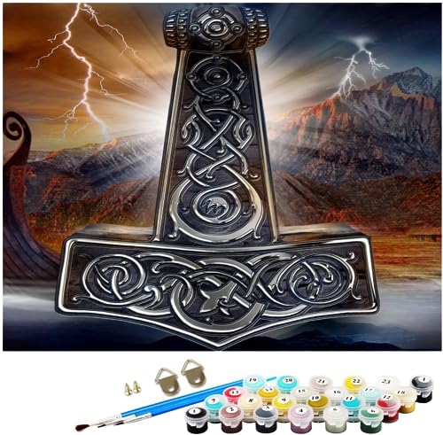 NNALEGS Malen Nach Zahlen Erwachsene Nordische Mythologie Wikinger Odins Raben 40X50CM Mit Rahmen Malen Nach Zahlen Leinwand Kinder Anfänger Set Groß Landschaft Bilder,A11 NNALEGS Malen Nach Zahlen Erwachsene Nordische Mythologie Wikinger Odins Raben 40X50CM Mit Rahmen Malen Nach Zahlen Leinwand Kinder Anfänger Set Groß Landschaft Bilder,A11 von NNALEGS