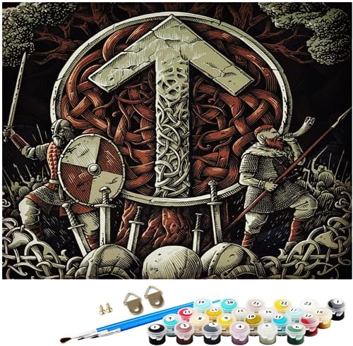 NNALEGS Malen Nach Zahlen Erwachsene Nordische Mythologie Wikinger Odins Raben 40X50CM Mit Rahmen Malen Nach Zahlen Leinwand Kinder Anfänger Set Groß Landschaft Bilder,A15 NNALEGS Malen Nach Zahlen Erwachsene Nordische Mythologie Wikinger Odins Raben 40X50CM Mit Rahmen Malen Nach Zahlen Leinwand Kinder Anfänger Set Groß Landschaft Bilder,A15 von NNALEGS