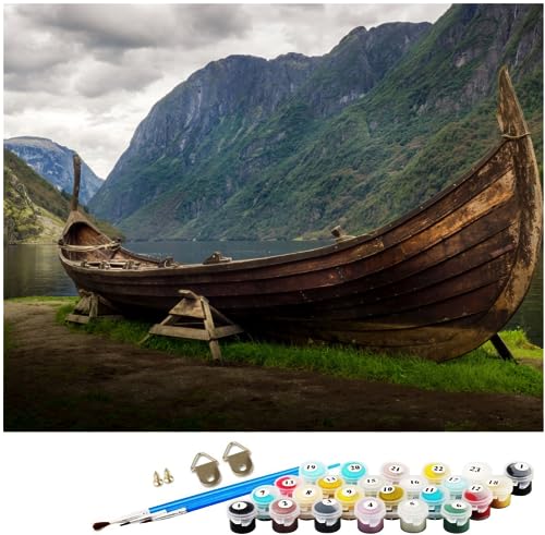 NNALEGS Malen Nach Zahlen Erwachsene Wikinger-Kriegsschiff 40X50CM Mit Rahmen Malen Nach Zahlen Leinwand Kinder Anfänger Set Groß Landschaft Bilder,B3 NNALEGS Malen Nach Zahlen Erwachsene Wikinger-Kriegsschiff 40X50CM Mit Rahmen Malen Nach Zahlen Leinwand Kinder Anfänger Set Groß Landschaft Bilder,B3 von NNALEGS