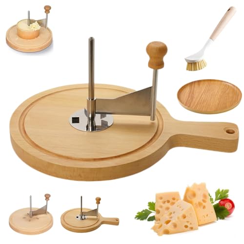Cheese Curler Wheel, Handheld Rotary Cheese Curler Wood Base, Multipurpose Cheeses Wheel Cutter Spinner, for Home, Restaurants, Cafes and Dessert Shops (C) von NNBWLMAEE