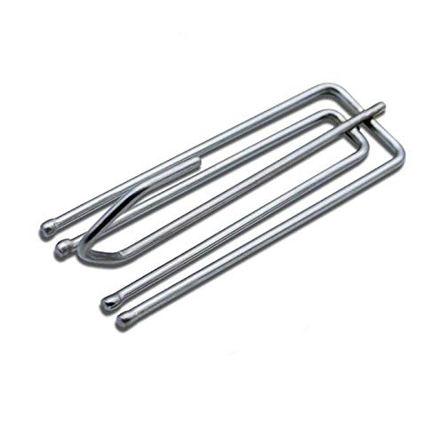 20 breite Gardinenhaken von VAK® für Faltenband Typ "Flämische Falte", die Haken bestehen aus galvanisiertem Metall, Haken zum stecken, Verkäufer aus Großbritannien silber von NNNF
