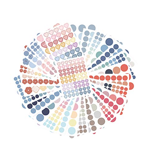 30 Blatt süßes Washi-Klebeband-Set mit 3 Größen, 1200 Stück runde Farbcodierung, Kreis-Punkt-Aufkleber-Etiketten, Multi-Styling-Aufkleber für Planer, Sammelalben, Geschenkdekoration (10 Modelle) 30 Blatt süßes Washi-Klebeband-Set mit 3 Größen, 1200 Stück runde Farbcodierung, Kreis-Punkt-Aufkleber-Etiketten, Multi-Styling-Aufkleber für Planer, Sammelalben, Geschenkdekoration (10 Modelle) von NO/A
