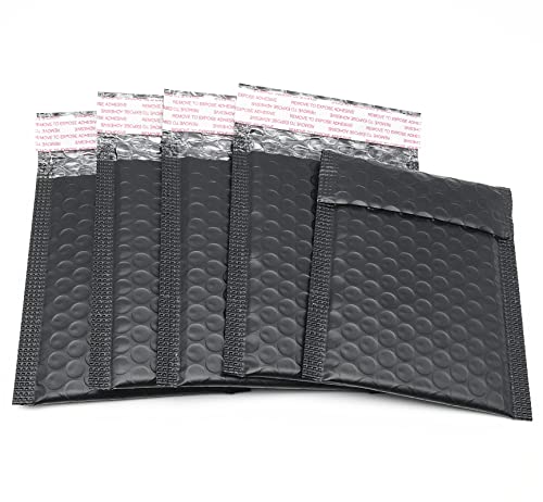 Luftpolster-Versandtaschen, 15,2 x 15,2 cm, schwarz, klein, gepolstert, selbstverschließend, 100 Stück von NO.1987 commerce