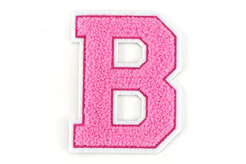 Frottee Buchstabe A-Z | Rosa, Pink, Weiß | 9,5 cm hoch | Varsity Letter B von NOASR