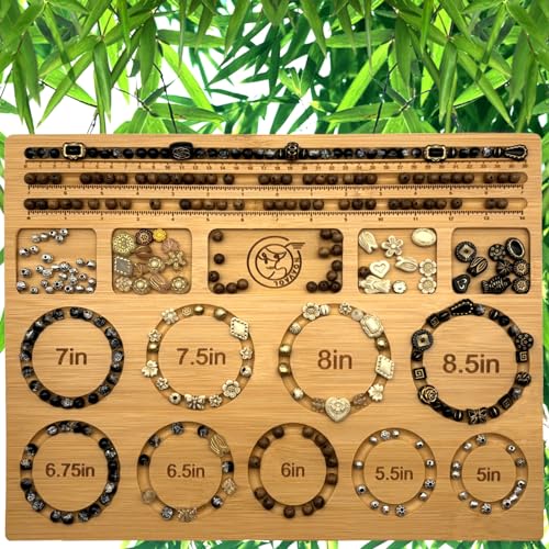 NOAVAOL Perlenbretter zur Schmuckherstellung, Kombi-Bambus-Perlenbrett für Schmuck-Armbandherstellung, Perlenschalen, Schmuckdesign-Matten für Halsketten, Armbänder, DIY-Design, Bambus NOAVAOL Perlenbretter zur Schmuckherstellung, Kombi-Bambus-Perlenbrett für Schmuck-Armbandherstellung, Perlenschalen, Schmuckdesign-Matten für Halsketten, Armbänder, DIY-Design, Bambus von NOAVAOL