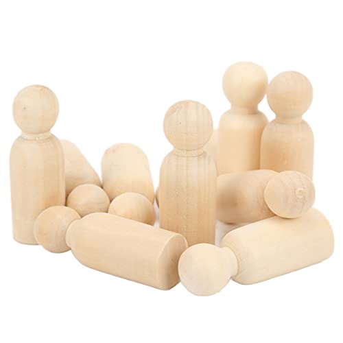 10 PCs Unvollendete Hölzerne Peg -Puppen Sicher, Burrfree, Bastelkit für Kinder Erwachsene Entwickeln Handaugenkoordination Kreativität für Malen, Dekorieren und Wohnkultur (65mm 10 PCs Unvollendete Hölzerne Peg -Puppen Sicher, Burrfree, Bastelkit für Kinder Erwachsene Entwickeln Handaugenkoordination Kreativität für Malen, Dekorieren und Wohnkultur (65mm von NOENNULL