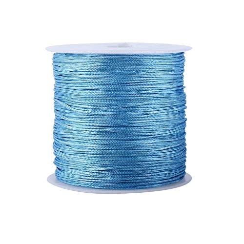 100 m x 0,8 mm Nylonschnur mit chinesischem Knoten (Himmelblau) von NOENNULL