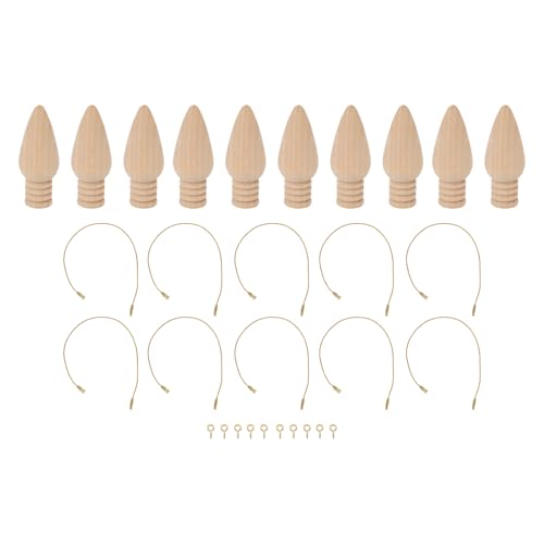10pcs Holz Glühbirnen Süße und Kompakte Unvollendete Hölle Hängende Glühbirnen -Ornamente für Handfahrzeuge 10pcs Holz Glühbirnen Süße und Kompakte Unvollendete Hölle Hängende Glühbirnen -Ornamente für Handfahrzeuge von NOENNULL