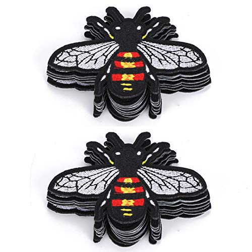 20 Stickerei-Stoffaufkleber, weiße Flügel, Biene, Eisen, Kleidung, Rucksack, Zubehör 20 Stickerei-Stoffaufkleber, weiße Flügel, Biene, Eisen, Kleidung, Rucksack, Zubehör von NOENNULL
