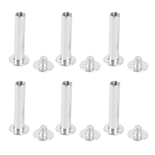 30 Sets Ledernieten aus Edelstahl, multifunktional, rund, flach, Buchbindung, Nagelnieten, M4, 5 x 24 x 9,5 mm, für Leichtigkeit entworfen 30 Sets Ledernieten aus Edelstahl, multifunktional, rund, flach, Buchbindung, Nagelnieten, M4, 5 x 24 x 9,5 mm, für Leichtigkeit entworfen von NOENNULL