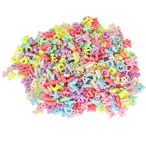 500 Stück Abstandshalter-Perlen, farbige Buchstaben, Kunststoff-Haarband, Charms, perforierte Perlen, DIY-Zubehör 500 Stück Abstandshalter-Perlen, farbige Buchstaben, Kunststoff-Haarband, Charms, perforierte Perlen, DIY-Zubehör von NOENNULL