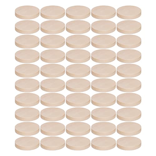 50pcs Rund Holz 1,2 Zoll Unvollendetes Holz Multi Zweck Holzkreise für Kunsthandwerksmalerei Projekt von NOENNULL