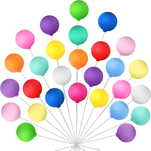 Ballon-Kuchenaufsätze, bunt, Ballon-, Cupcake-Topper, Picks für Geburtstag, Hochzeit, Party, Kuchendekoration, 30 Stück (10 Installationen) von NOENNULL