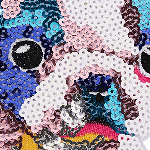 Bestickter Tieraufnäher, Vogel-, Hunde- und Feder-Designs, zum Aufnähen für Kleidung, DIY-Dekorations-Zubehör und bunte Stickerei (21 cm sitzende Position, Pailletten-Hundetuch Bestickter Tieraufnäher, Vogel-, Hunde- und Feder-Designs, zum Aufnähen für Kleidung, DIY-Dekorations-Zubehör und bunte Stickerei (21 cm sitzende Position, Pailletten-Hundetuch von NOENNULL