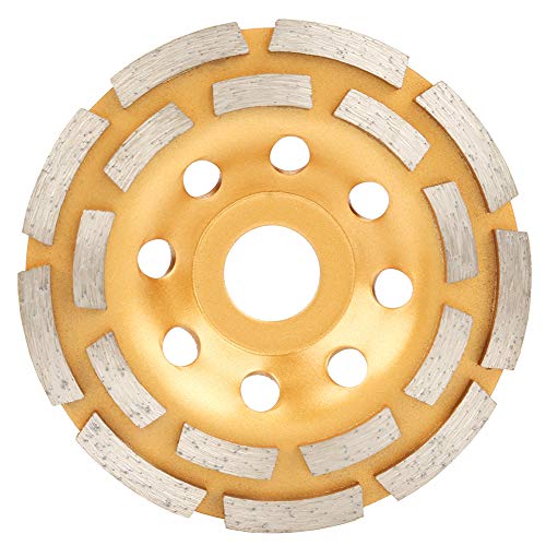 Betonschleifscheibe, 115/125/180 mm, Diamantschleifscheibe mit zweireihiger Reihe, zum Polieren und Schleifen von Beton, Ziegel, Stein, Marmor, Zement, Granit (115 mm) von NOENNULL