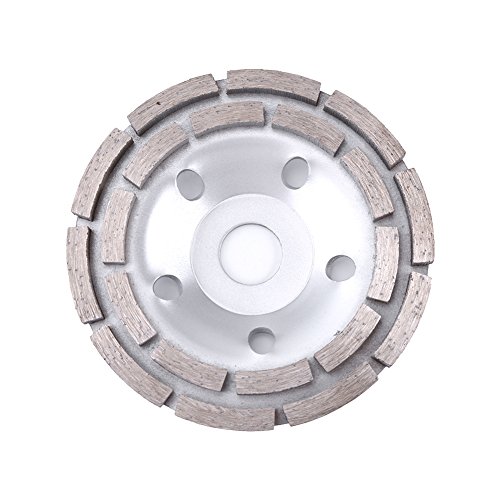 Betonschleifscheibe, 115/125/180 mm, Diamantschleifscheibe mit zweireihiger Reihe, zum Polieren und Schleifen von Beton, Ziegel, Stein, Marmor, Zement, Granit (125 mm) von NOENNULL