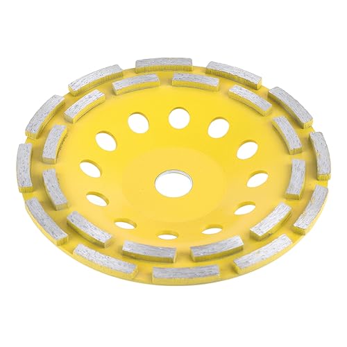 Betonschleifscheibe, 115/125/180 mm, Diamantschleifscheibe mit zweireihiger Reihe, zum Polieren und Schleifen von Beton, Ziegel, Stein, Marmor, Zement, Granit (180 mm) von NOENNULL