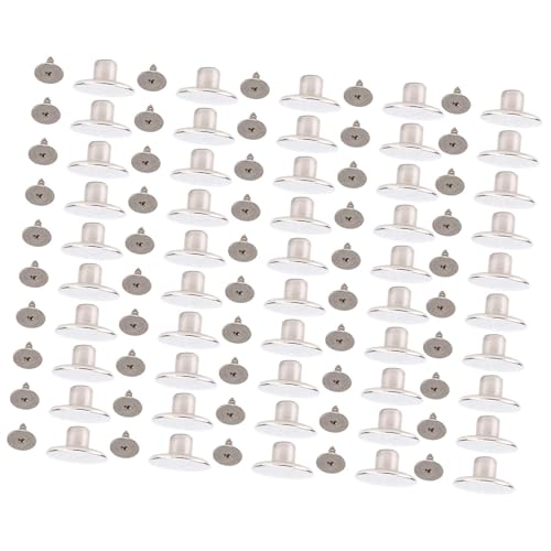 Hosenknopf, 17mm Edelstahl Silberknopf, Einstellbare Schraube für Handtaschengurte Bastelhandwerk, Dekorativer mit Spitzenkreuzung von NOENNULL