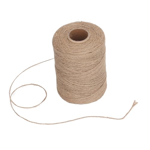 Jute-Seil 984 Fuß Jute Draht Schnur 2 Mm 2-lagige Garnschnur für Handwerk Gartenarbeit Garten Pflanze Geschenkbox Kunst Dekoration Verpackungsmaterial Weihnachtsgarn Masse von NOENNULL