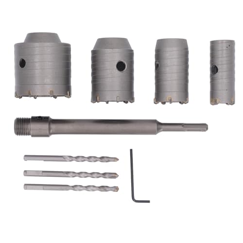 Lochsägen-Set 30 mm, 40 mm, 50 mm, 65 mm, mit 3 Bohrern, Lochöffner, Fräser zum Bohren von Beton, Zement, Ziegelwänden Lochsägen-Set 30 mm, 40 mm, 50 mm, 65 mm, mit 3 Bohrern, Lochöffner, Fräser zum Bohren von Beton, Zement, Ziegelwänden von NOENNULL