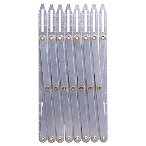 NOENNULL Aluminiumnähte Einstellbare Länge Gleicher Lineal für Falten, Falten und Mehr Multifunktionales DIY -Vorhangzubehör aus Verbessertem Aluminium von NOENNULL